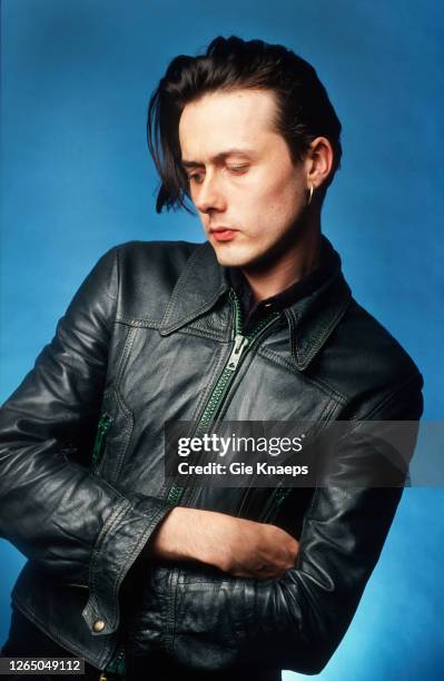 Studio portrait of Suede, Brett Anderson, Vaartkapoen , Brussels, Belgium, 28 April 1993.