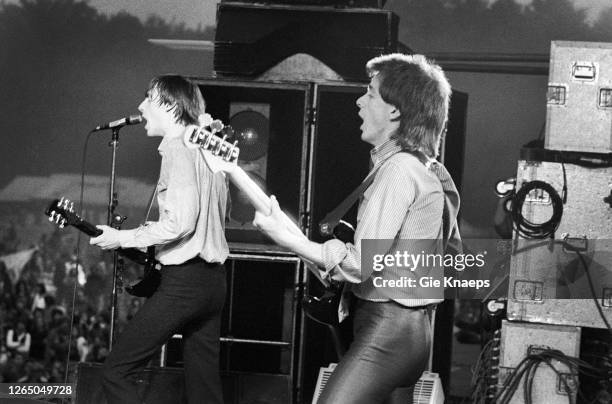 The Jam, Bruce Foxton, Paul Weller, Pinkpop Festival, Landgraaf, Netherlands, 26 May 1980.