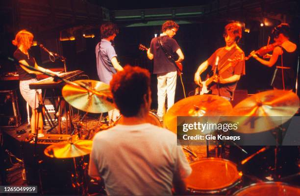 The Jayhawks during a soundcheck, Gary Louris, Marc Perlman; Tim O'Reagan; Karen Grotberg; Kraig Johnson; Jessy Greene, Vooruit, Gent, Belgium, 5...