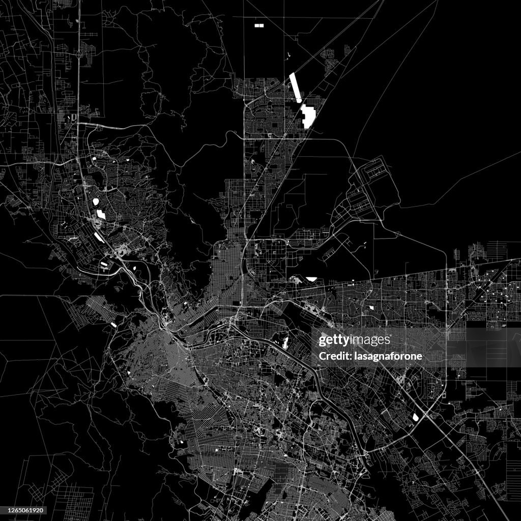 El Paso, Texas, USA Vector Map