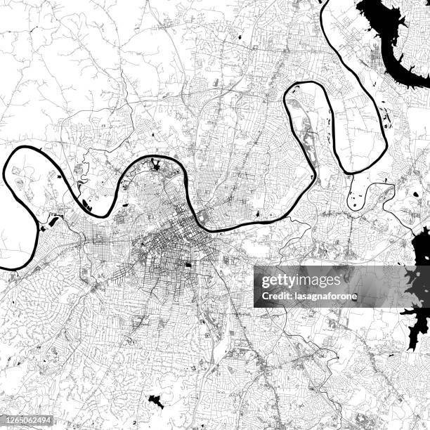 nashville, tennessee, usa vector map - nashville zoo stock illustrations