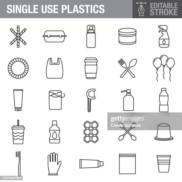 stockillustraties, clipart, cartoons en iconen met pictogram set voor kunststoffen voor eenmaligen voor eenmalig gebruik - washing up glove
