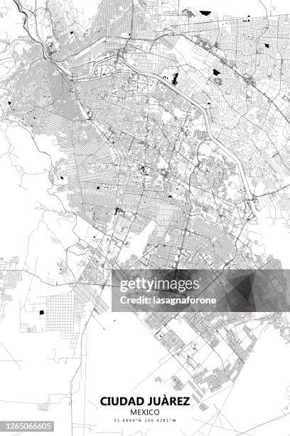 ciudad juarez, mexico vector map - ciudad juarez stock illustrations