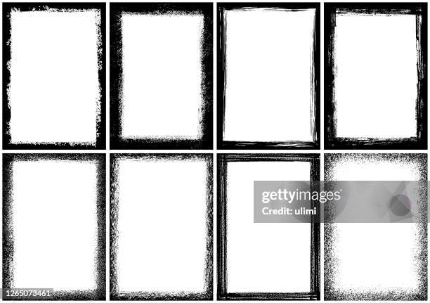 vector grunge frames - black border stock illustrations