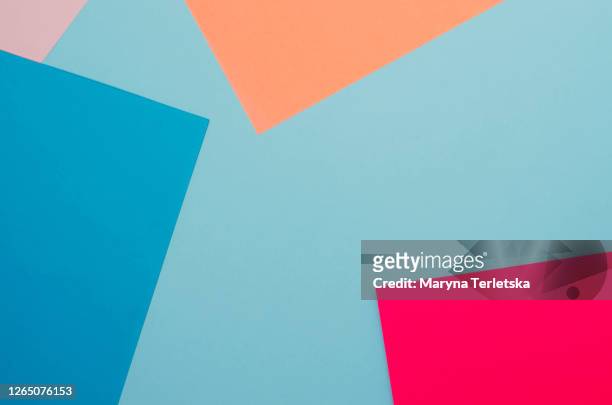 bright paper background of several colors. - fashion orange colour stock pictures, royalty-free photos & images