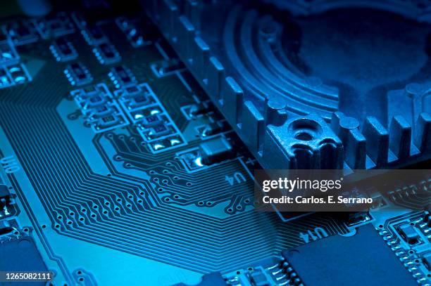 computer circuit board - cpu stockfoto's en -beelden