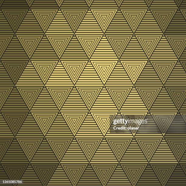 Reflective Triangle Pattern Equally Sized Triangles Double Pattern With Golden 3d Reflection ...