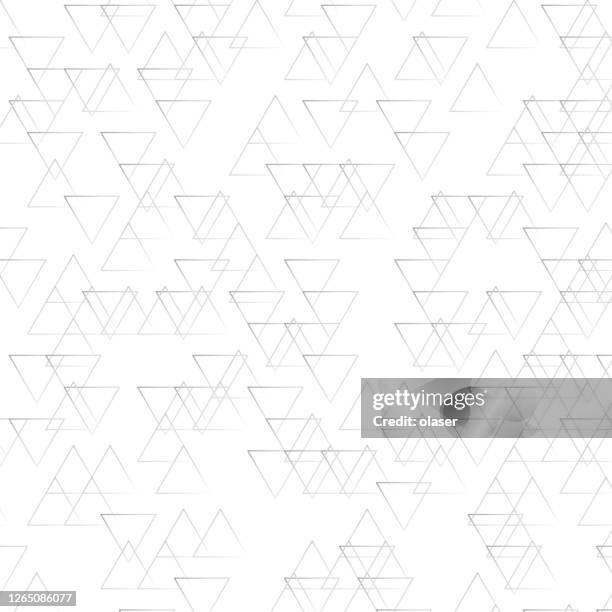 gradient silver outlines of scattered overlapping triangles - cirrocumulus cloud stock illustrations