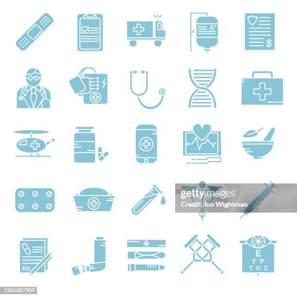 medical icon in flat design style - defibrillator stock illustrations