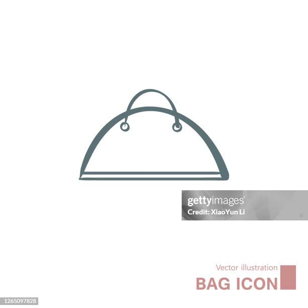 vector drawn handbag. - empty pockets icon stock illustrations