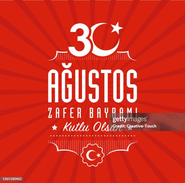 ilustraciones, imágenes clip art, dibujos animados e iconos de stock de 30 de agosto, día de la victoria turquía - día de la victoria turquía