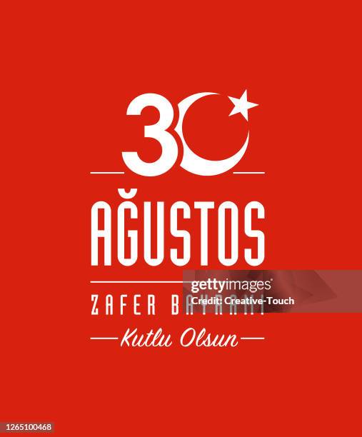 ilustrações, clipart, desenhos animados e ícones de 30 de agosto, dia da vitória turquia - número 30