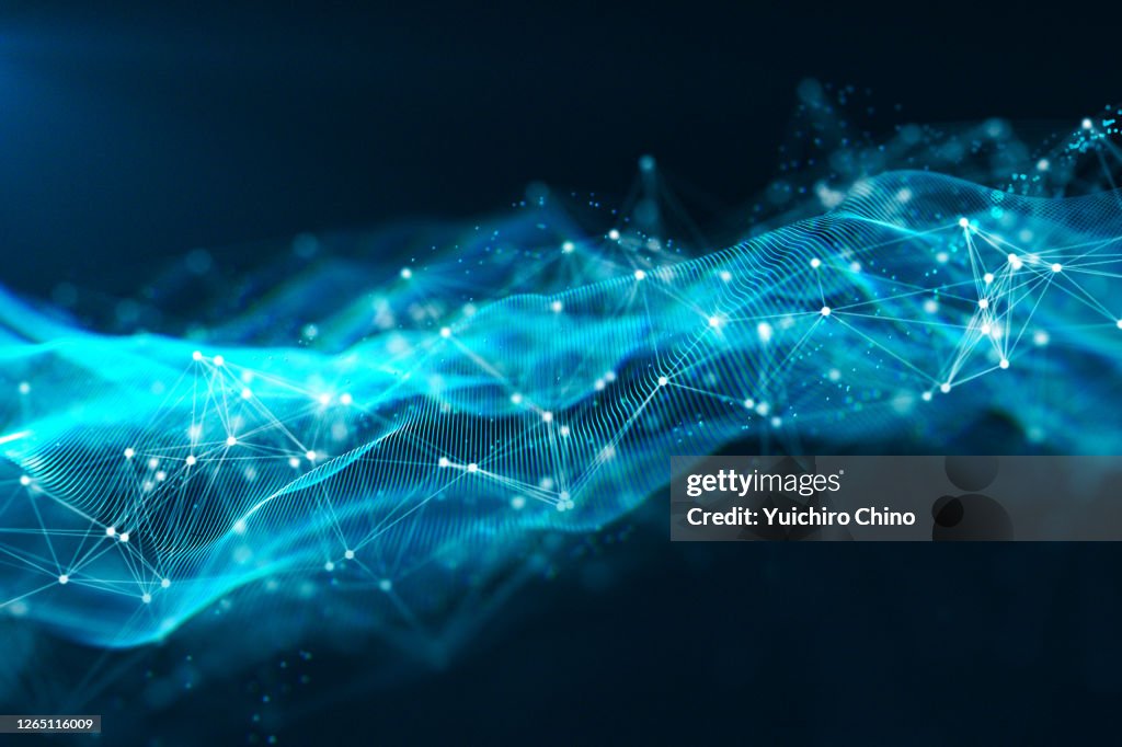 Digital data of particle wave and network connection