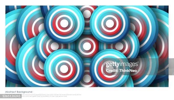 paper layer circle blue abstract background. - overlapping text bubbles stock illustrations