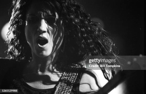 June 14: MANDATORY CREDIT Bill Tompkins/Getty Images Meridith Brooks performing on June 14th, 2003 in Oklahoma City.