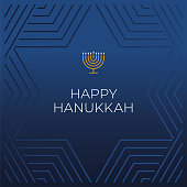 Happy Hanukkah card template.