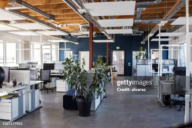 large open plan office interior - large office stock pictures, royalty-free photos & images