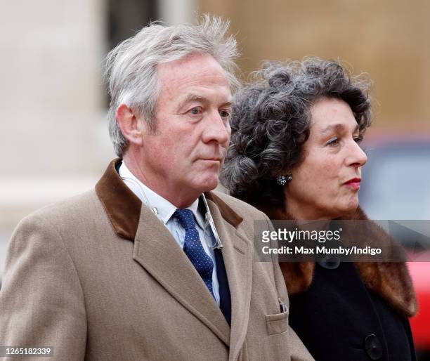 Sir Roddy Llewellyn and Tania Llewellyn attend a memorial service for his brother Sir Dai Llewellyn at St Paul's Church, Knightsbridge on March 27,...