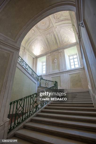 Staircase. Royal Palace of Carditello. San Tammaro. Caserta. Italy. Europe.