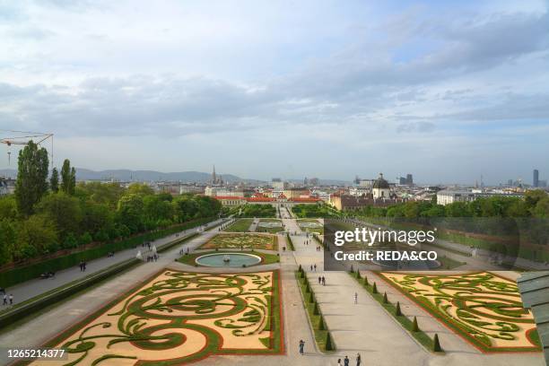 Gardens and Lower Belvedere. Vienna. Wien. Austria. Europe.