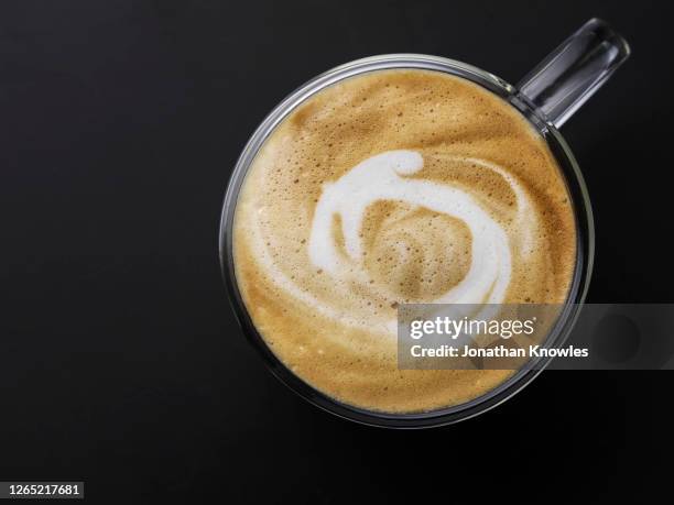 cappuccino with foam - coffee foam imagens e fotografias de stock