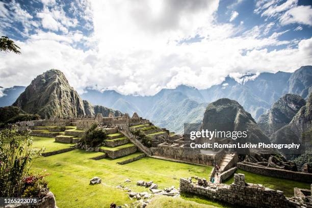 machu picchu - provinz cusco stock-fotos und bilder