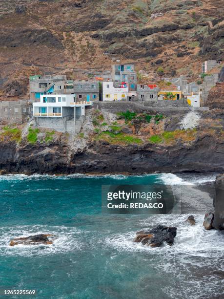 Coast near village Sinagoga on the island Santo Antao. Cape Verde in the equatorial atlantic. April.