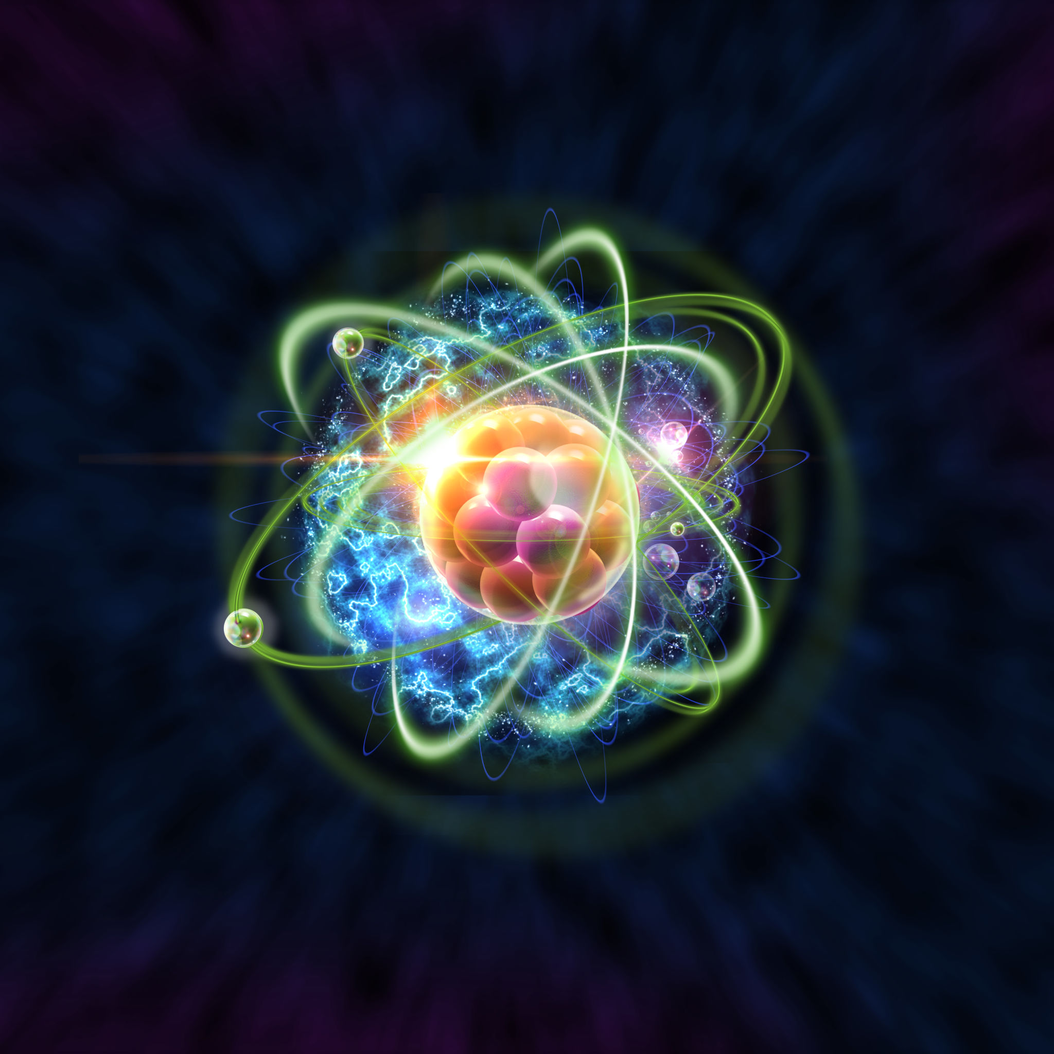 Atomic Particle 3D Illustration Atomic Particle 3D Illustration