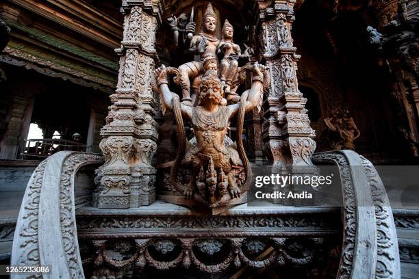 The Sanctuary of Truth , beautiful wooden temple covered in sculptures carved by hand, which construction, in accordance with ancestral traditions,...