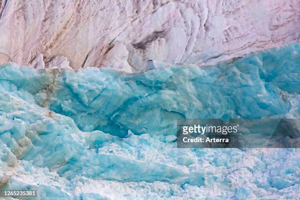 Fjortende Julibreen / 14th of July Glacier calving into Krossfjorden, Haakon VII Land, Spitsbergen / Svalbard, Norway.