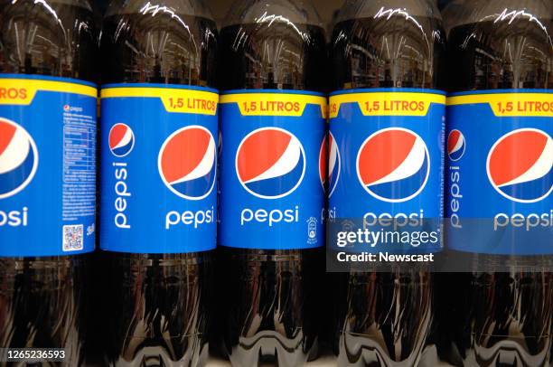 Bottles of pepsi,soda.