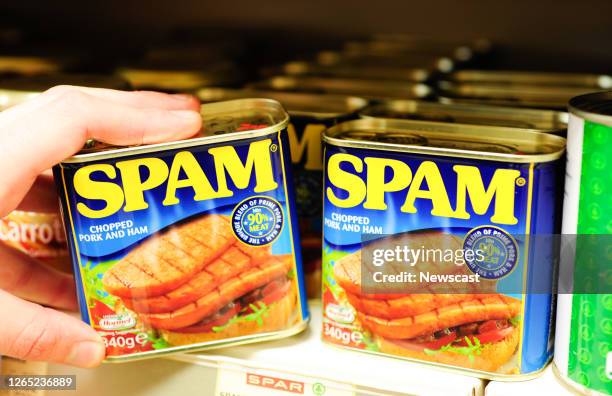 Close up of Spam.