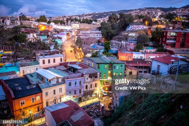 Cerro Concepcion, the historical district of the seaport of Valparaiso, Chile.