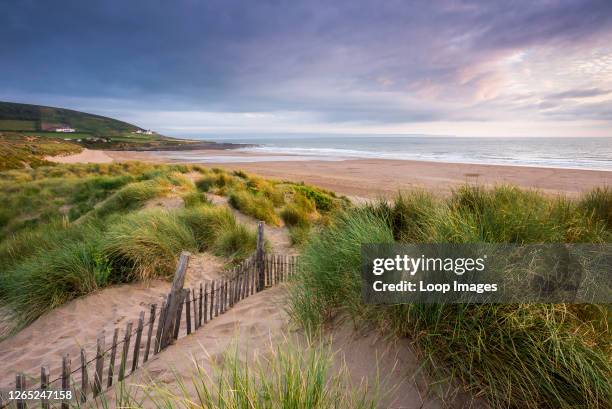 The sand dunes at Croyde Bay on the North Devon Coast.
