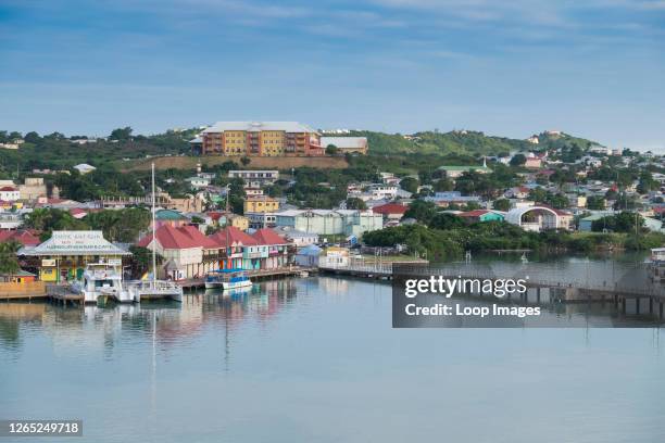 The harbour at Radcliffe Quay in St Johns in Antigua.