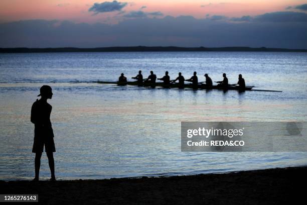 Sunset in Punta Gorda. Cienfuegos. Cuba island. West Indies. Central America.