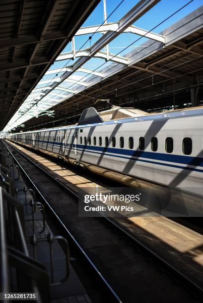 Series Japanese Shinkansen high-speed train, Japan.