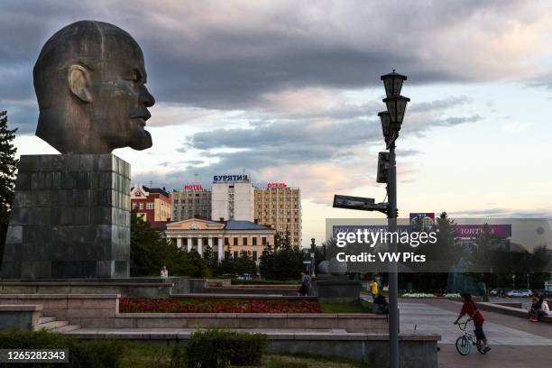 The largest head of Soviet leader Vladimir Lenin in Ulan-Ude.