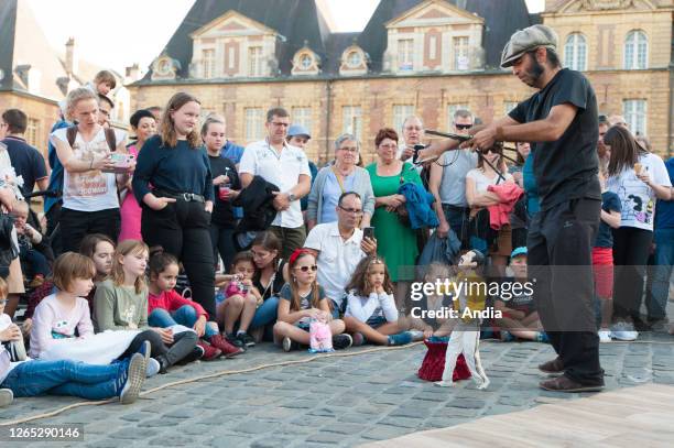 Marionette show in a street of the town of Charleville-Mezieres within the framework of the World Puppet Theatre Festival on Saturday, September 21,...