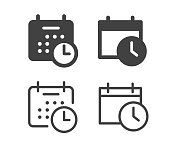 Calendar and Time - Illustration Icons