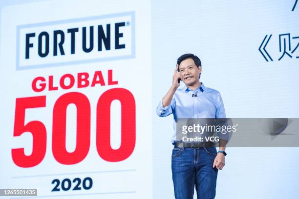 Xiaomi CEO Lei Jun gives a public speech for Xiaomi's 10th anniversary on August 11, 2020 in Beijing, China.