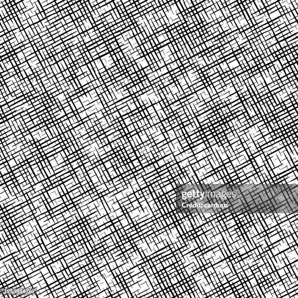 seamless  black and white canvas textured pattern - hatch stock illustrations