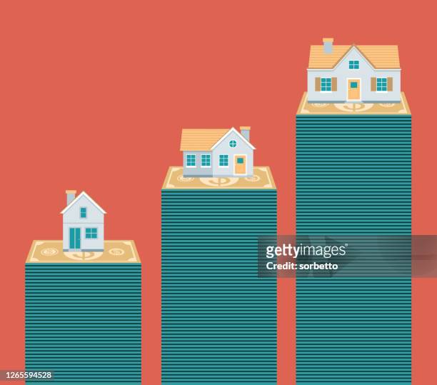 real estate - build wealth stock illustrations