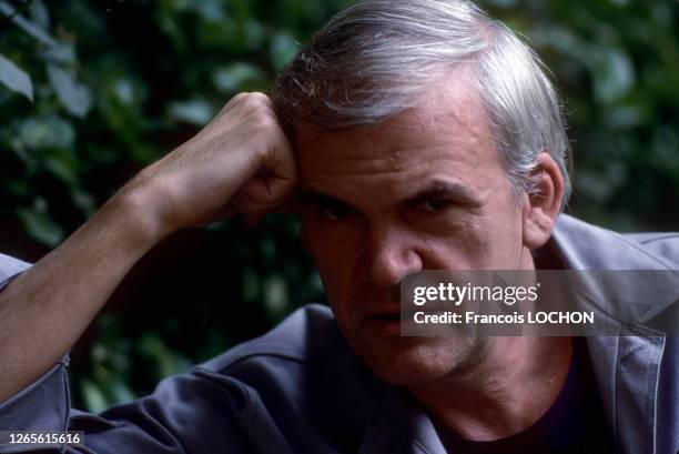 écrivain Milan Kundera à Paris le 17 septembre 1982, France