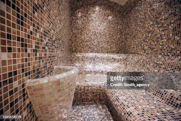 steam bath interior - turkish bath stock pictures, royalty-free photos & images