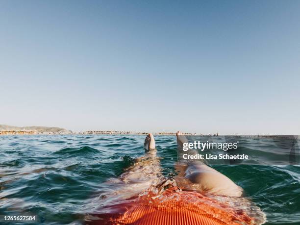 low section of person swimming in the sea - crete woman stock pictures, royalty-free photos & images