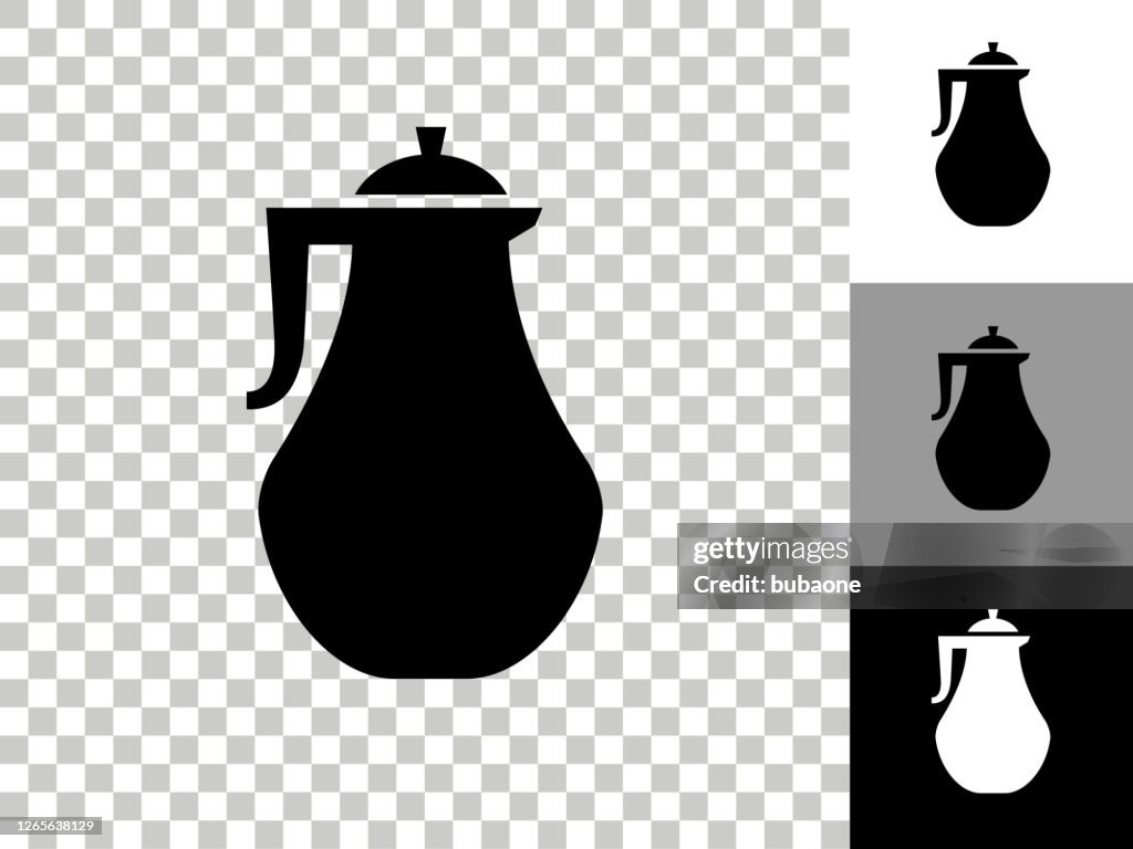 Pitcher Icon on Checkerboard Transparent Background