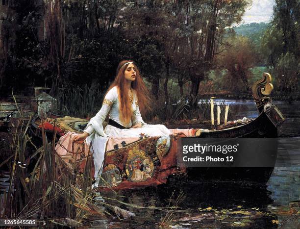 John William Waterhouse English Pre-Raphaelite painter The Lady of Shalott, based on The Lady of Shalott by Alfred Lord Tennyson. 1888.