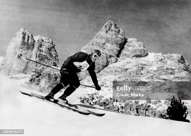 Bruno Burrini. Vii Olympic Games. Cortina. 1956.