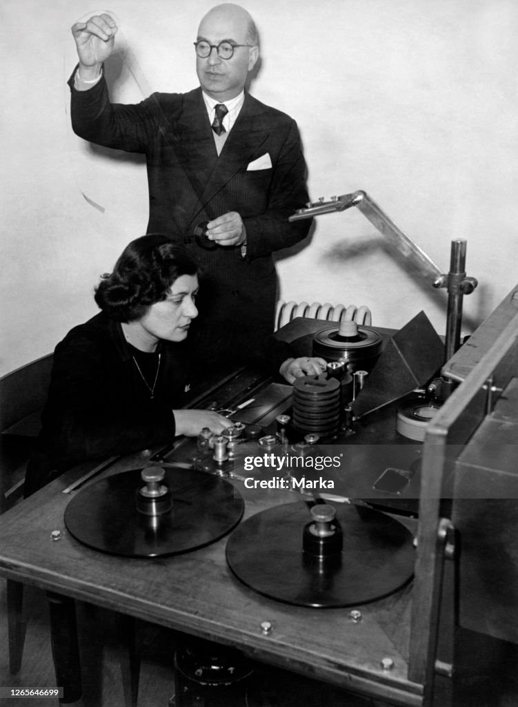 Moviola Working. 1940-50